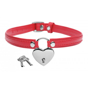 Halsbånd Heart Lock - Collar With Keys -