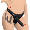 Double Penetration Strap On Harness - Black