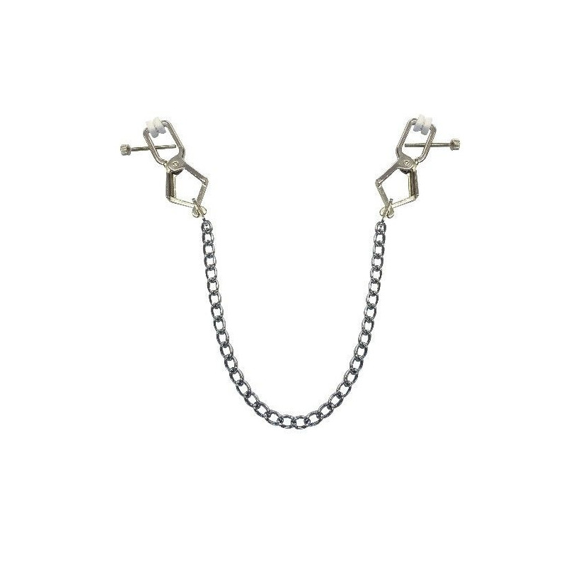 Metal Alligator Clip "special" with chain Silver