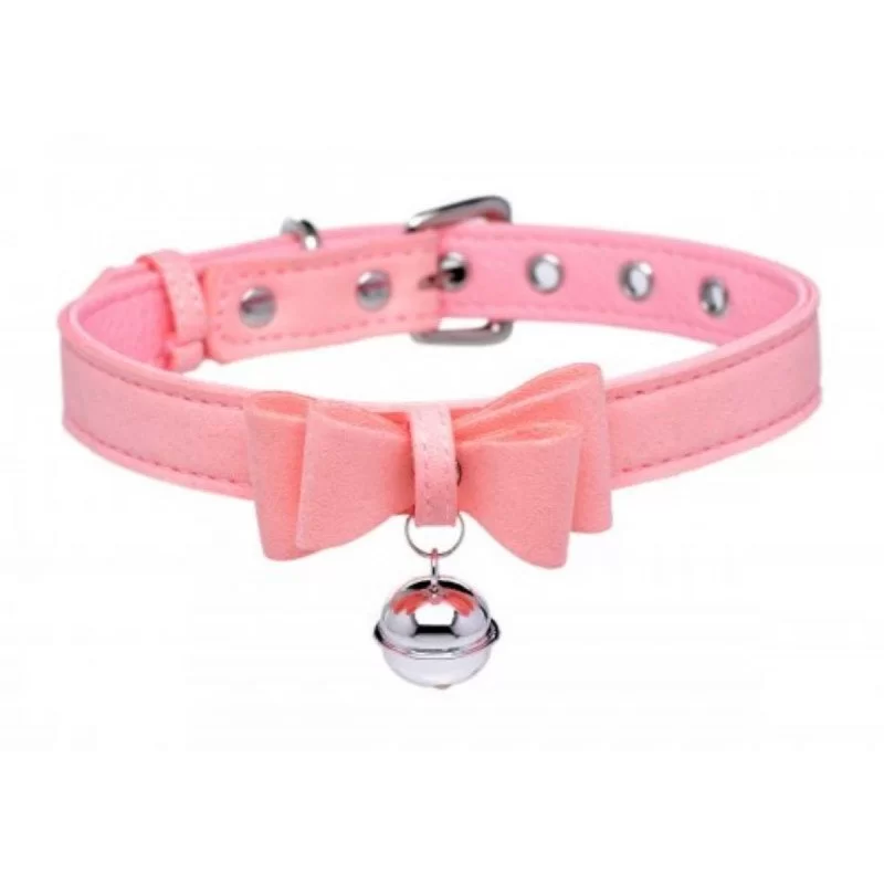 Golden Kitty Collar With Cat Bell - Pink/Silver Golden Kitty Collar With Cat Bell - Pink/Silver