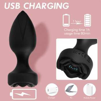 Power Escorts - Princess Plug - Remote Rose Design Plug  - 3