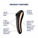 SATISFYER - DUAL KISS - AIR PULSE + G-SPOT VIBRATOR - BLACK Satisfyer - 2 SATISFYER - DUAL KISS - AIR PULSE + G-SPOT VIBRATOR - BLACK