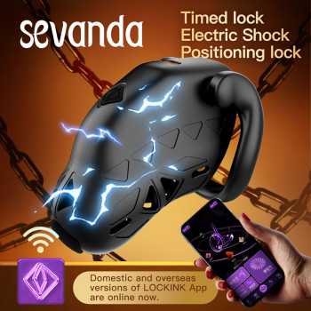 Electric Shock Chastity Cage Automatic Lock  - 5