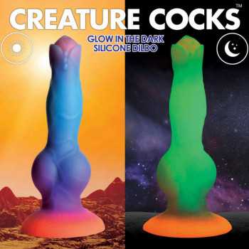 Glow-in-the-dark Silicone Alien Dildo Creature Cocks - 5