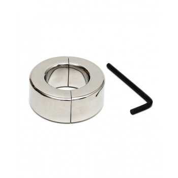 Rimba Bondage Play - Rustfrit stål ballstretcher med unbrakonøgle (højde 2,5 cm)  - 1