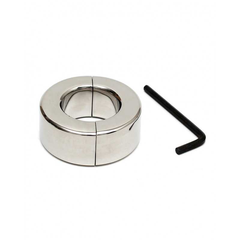 Rimba Bondage Play - Rustfrit stål ballstretcher med unbrakonøgle (højde 2,5 cm)  - 1
