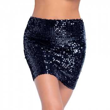 Pencil Skirt nederdel i Sort med Pailletter Cottelli Collection - 2