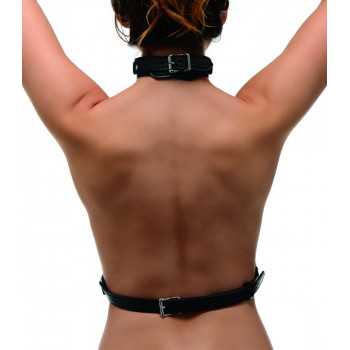 Female Chest Harness Black Strict - 2