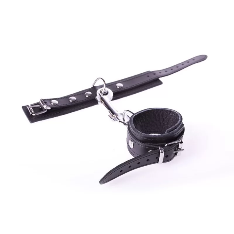 Basic Sorte Læder Håndleds Manchetter  - 2