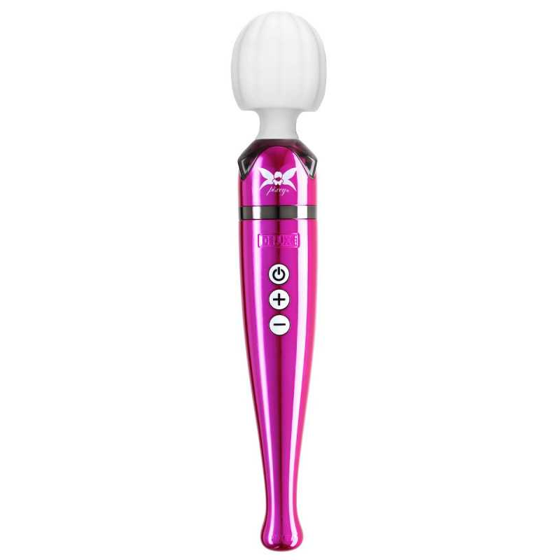 Kraftfuldt sexlegetøj Pixey Deluxe Magic Wand Pink Chrome Kraftfuldt sexlegetøj Pixey Deluxe Magic Wand Pink Chrome