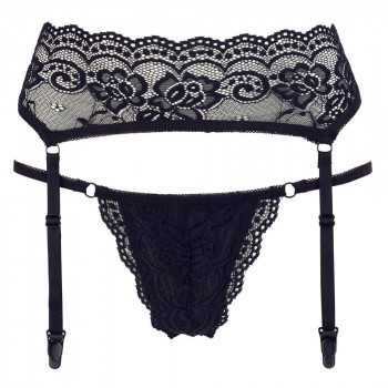 Blonde Hofteholder med Trusser i Sort Cottelli Collection - 3