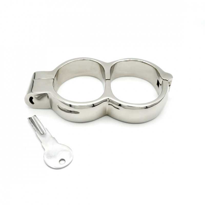 Stainless Steel Irish Handcuffs - Medium Ø 62 mm.  - 1