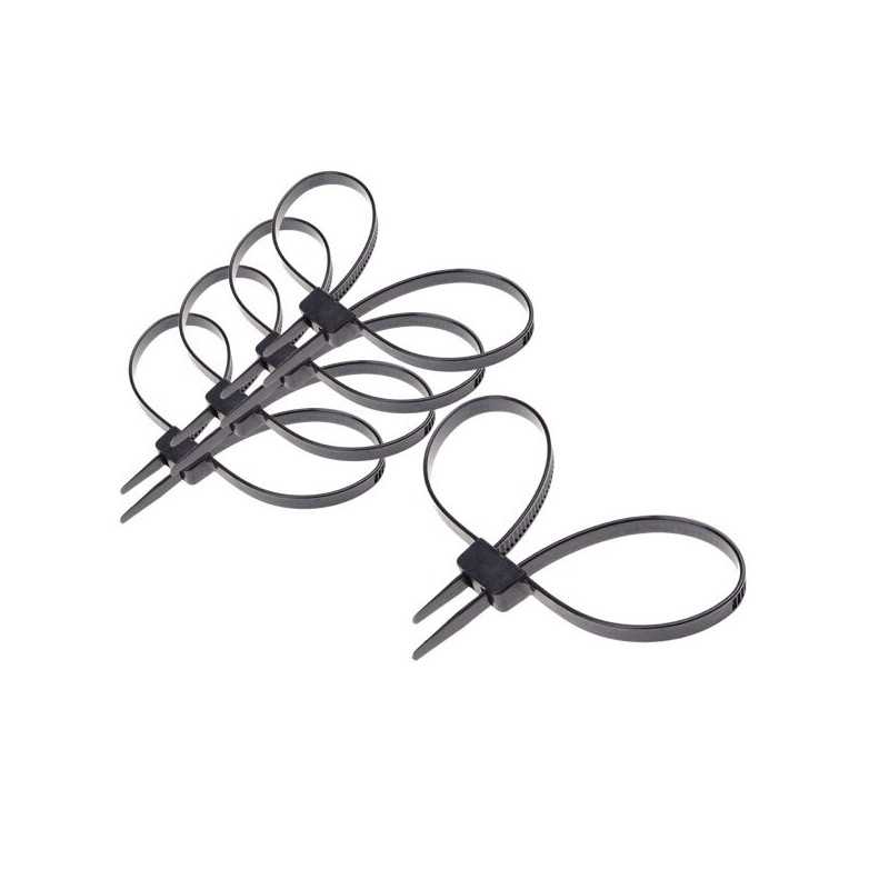 Misbehaved Black Zip Tie Police Cuffs - 5 stk Master Series - 1