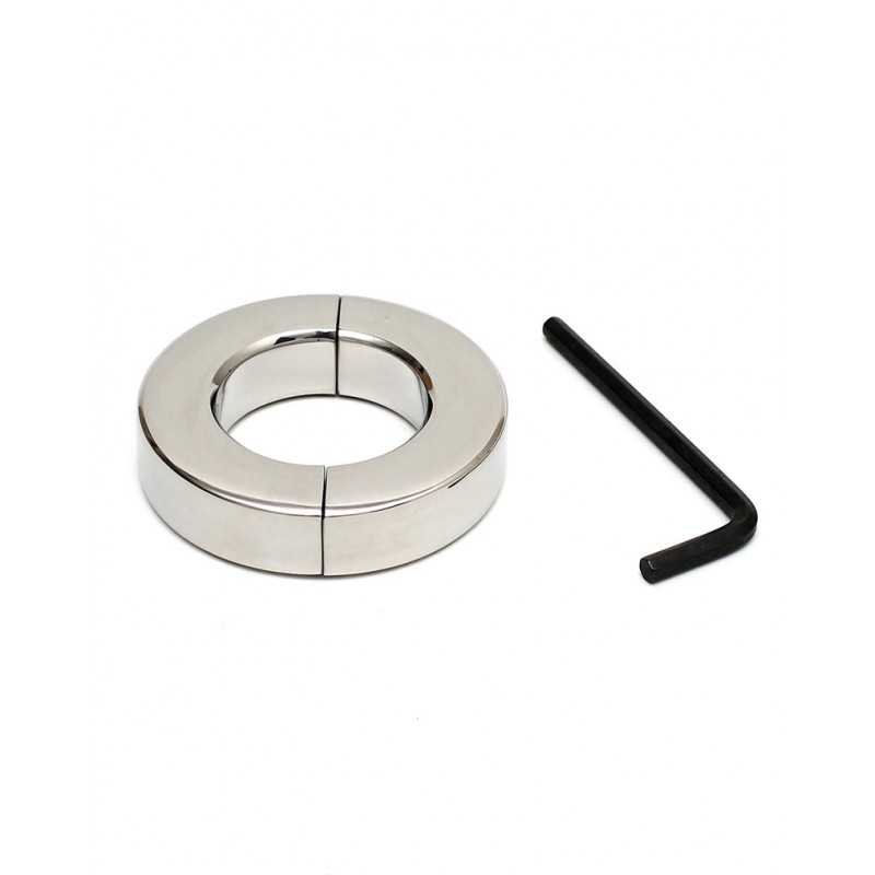 Rimba Bondage Play - Rustfrit stål ballstretcher med unbrakonøgle (højde 1,5 cm) RIMBA - 1
