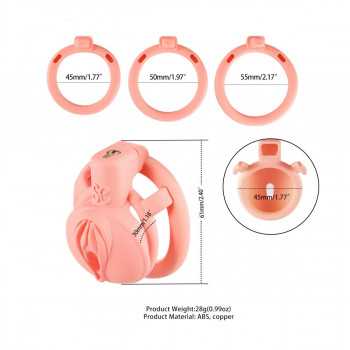 Sevanda Pink Pride Chastity Cage Kort fra Sadistenstoolbox