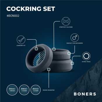 Boners 3 Ring kit (flat rings) fra Sadistenstoolbox