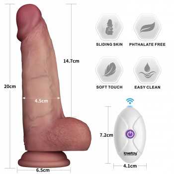 LoveToy - Vibrating Sliding Skin Pro II med Fjernbetjening -20 cm fra Sadistenstoolbox