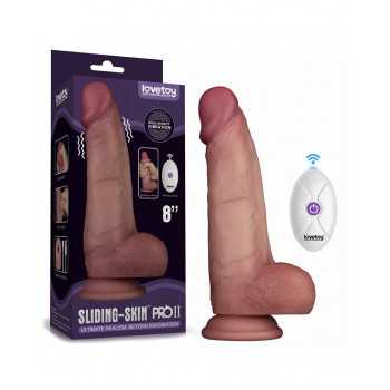 LoveToy - Vibrating Sliding Skin Pro II med Fjernbetjening -20 cm fra Sadistenstoolbox
