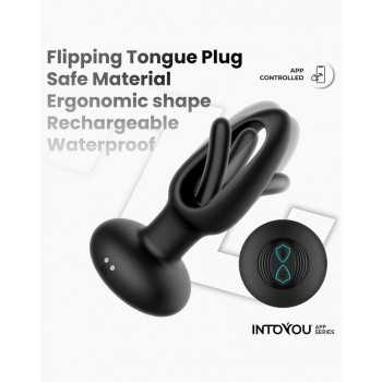 IY - Zack - Buttplug med Flipping Tongue med App Styring fra Sadistenstoolbox