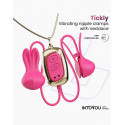 IY - Tickly - Nipple Clamps med Necklace med App Styring fra Sadistenstoolbox
