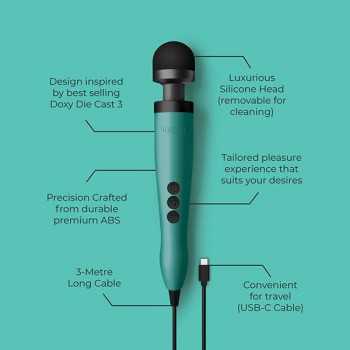 Doxy 3 USB-C Magic Wand Turkis fra Sadistenstoolbox