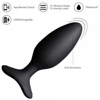 Lovense Hush 2 App-styret Smal Buttplug 12,5 cm fra Sadistenstoolbox