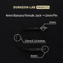Dungeon Lab 4 mm Banana Female Jack to 2 mm Pin fra Sadistenstoolbox