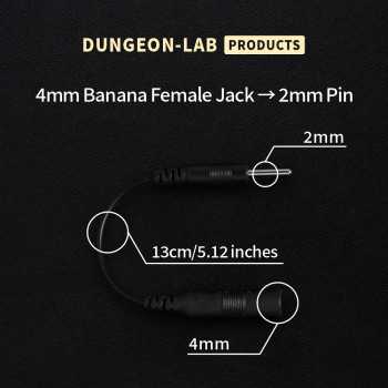 Dungeon Lab 4 mm Banana Female Jack to 2 mm Pin fra Sadistenstoolbox