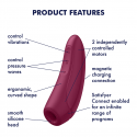 Satisfyer Curvy 2+ Lufttryksvibrator med Bluetooth og APP fra Sadistenstoolbox
