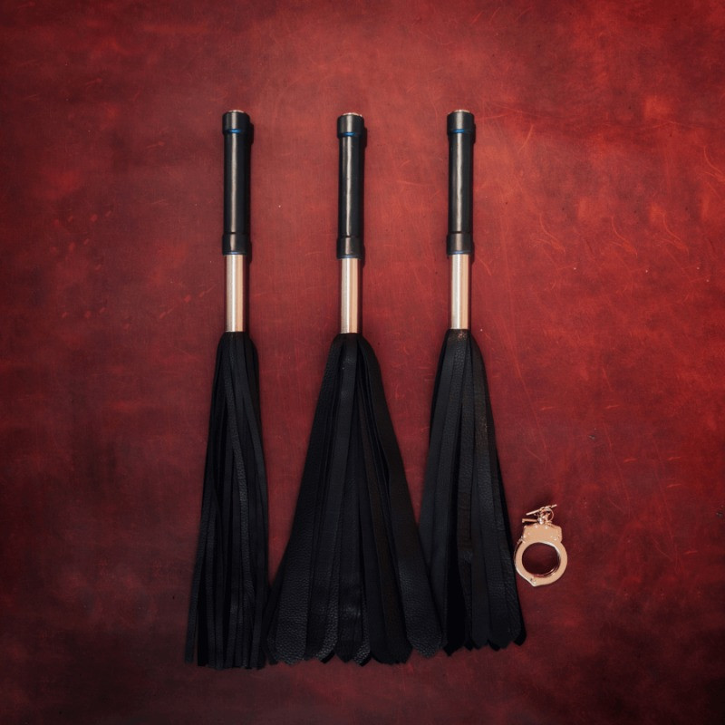 Large Skind Flogger sæt -Optimum