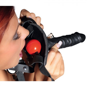 Dildo Gag Hovedseletøj – Læder Zado fra Sadistenstoolbox