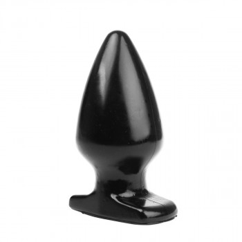 Stor Buttplug 9 cm – Fat Plug L Sort PVC fra Sadistenstoolbox