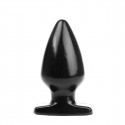 Stor Buttplug 9 cm – Fat Plug L Sort PVC fra Sadistenstoolbox