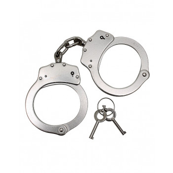 Metal Politihåndjern – Låsbare med Nøgler – Sølv