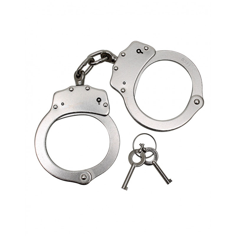 Metal Politihåndjern Låsbare med Nøgler Sølv