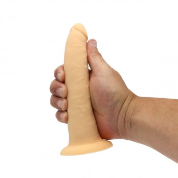 Slank Silikone Dildo med Sugekop 20,5 cm – Kiotos COX fra Sadistenstoolbox
