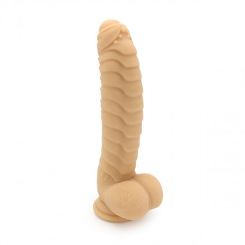Tyk Silikone Dildo med Sugekop 22 cm – Kiotos COX fra Sadistenstoolbox