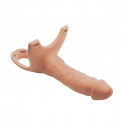 Hollow Strap-on Dildo – Hudfarvet Silikone – 15 cm fra Sadistenstoolbox