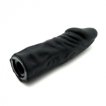 Strap-on Dildo Amsterdam – Sort Silikone – 12 cm fra Sadistenstoolbox
