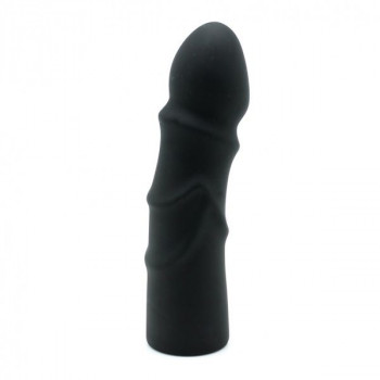 Strap-on Dildo London – Sort Silikone – 14,5 cm fra Sadistenstoolbox