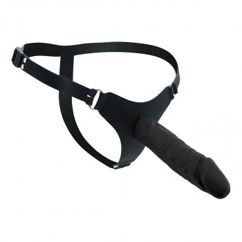 Stor Strap-on Dildo Sydney – Sort Silikone – 20 cm fra Sadistenstoolbox