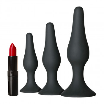 Buttplug Sæt – Easytoys Anal Training Kit – 3 Størrelser fra Sadistenstoolbox