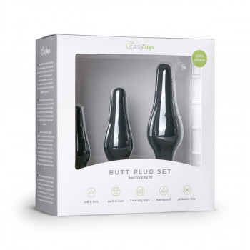 Buttplug Sæt – Easytoys Anal Training Kit – 3 Størrelser fra Sadistenstoolbox