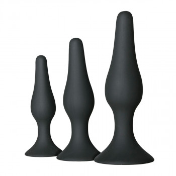 Buttplug Sæt – Easytoys Anal Training Kit – 3 Størrelser fra Sadistenstoolbox