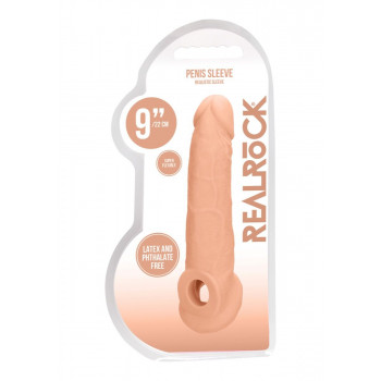 Penisforlænger Sleeve 22 cm – RealRock Flesh fra Sadistenstoolbox