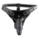 Double Penetration Strap-on Harness – 3 Dildoer – Sort fra Sadistenstoolbox