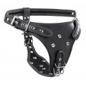 Double Penetration Strap-on Harness – 3 Dildoer – Sort fra Sadistenstoolbox