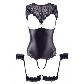 Crotchless Body – Åben Barm & Strømpeholder – Cottelli fra Sadistenstoolbox