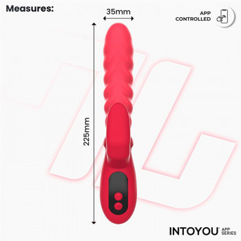 Rabbitvibrator med app – bølge & finger – IntoYou fra Sadistenstoolbox