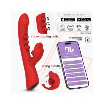 Rabbit Vibrator App-styret – IY Trixy – Rød Tapping fra Sadistenstoolbox